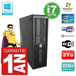 PC HP WorkStation Z220 SFF Core i7-3770 RAM 32Go Disque 2To Graveur DVD Wifi W7 - Occasion