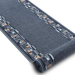 RUGSX TAPIS DE COULOIR ANTIDÉRAPANT BOMBAY gris 100cm 100x460 cm