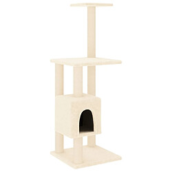 Arbre à chat avec griffoirs,niche pour chat en sisal Crème 104 cm -MN12673