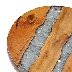 Acheter vidaXL Table basse 40x45 cm Bois de teck massif et polyrésine