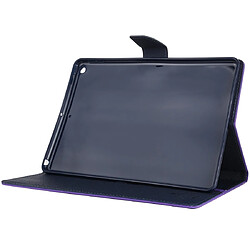 Wewoo Housse Étui Coque FANCY DIARY pour iPad 10.2 en cuir à texture croisée avec fente carte et support et portefeuille violet pas cher