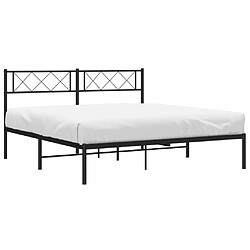 Avis Maison Chic Lit adulte - Cadre de lit métal avec tête de lit,Structure du lit Contemporain pour chambre noir 140x200 cm -MN37022