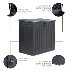 Avis Coffre de Rangement Jardin en Résine Gardiun Soften 775 L Fermeture Amortisseur à Gaz 116x71x109/112,5 cm Noir