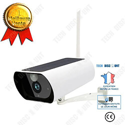 Tech Discount TD® Y9-4G Caméra solaire à distance WIFI Caméra de surveillance de sécurité HD Caméra extérieure étanche sans fil 