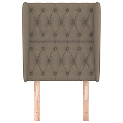 Avis Maison Chic Tête de lit scandinave avec oreilles,meuble de chambre Taupe 83x23x118/128 cm Tissu -MN25386