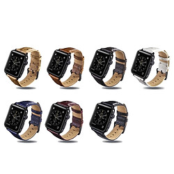 Wewoo Bande de montre-bracelet en cuir véritable d'autruche pour Apple Series Series 3 & 2 & 1 42mm bleu pas cher