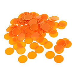 25MM barillet en plastique Coin Chip Money 100 barils un baril Concave Edge Orange pas cher