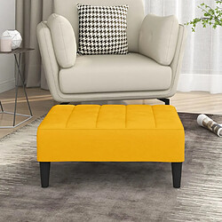 vidaXL Repose-pied Jaune 78x56x32 cm Velours 