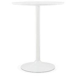 Alterego Mange-debout / table haute 'MADISON' blanche - Ø 90 cm MADISON