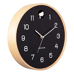 Karlsson Horloge en bois de bouleau Natural Cuckoo noir.