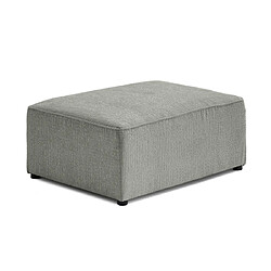 Bestmobilier Topaze - pouf - en tissu velours relief