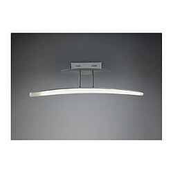 Luminaire Center Semi Plafonnier Hemisferic 20W LED 70cm Bar 3000K, 1800lm, aluminium satiné/acrylique givré