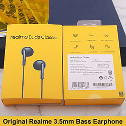 GUPBOO Realme X2 Q3 Pro GT Q2 Q Écouteurs classiques Écouteurs intra-auriculaires filaires 3,5 mm Micro intégré Casque micro grand pilote