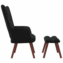 Avis Maison Chic Chaise de relaxation | Fauteuil relax avec repose-pied Noir Velours -GKD28765