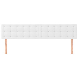 Avis Maison Chic Lot de 2 Têtes de lit design Blanc pour chambre - Décoration de lit 100x5x78/88 cm Similicuir -MN91309