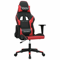 Maison Chic Chaise de jeu, Chaise gaming, Fauteuil gamer d'ordinateur,Chaise de Bureau Noir et rouge Similicuir -GKD49880