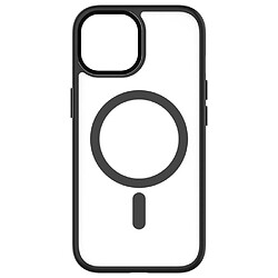 QDOS Coque pour iPhone 15 Hybrid Soft avec Snap Compatible MagSafe Noir 