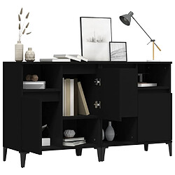 Acheter Maison Chic Ensemble de 2 Buffets,commode,console pour rangement noir 60x35x70 cm bois d'ingénierie -MN25979