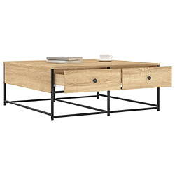 Avis vidaXL Table basse chêne sonoma 100x99x40 cm bois d'ingénierie