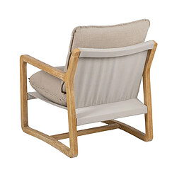 Acheter BigBuy Home Fauteuil Beige Naturel Bois d'hévéa Éponge Bois de frêne Foam 65 x 69 x 83 cm