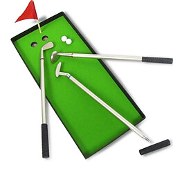 Totalcadeau 3 stylos clubs de golf, green, drapeau, 2 balles jeu golf miniature