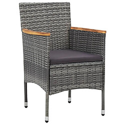 Avis Maison Chic Mobilier à dîner 11 pcs de jardin - Ensemble table et chaises d'extérieur - Salon/Mobilier de jardin classique Résine tressée Gris -MN62331