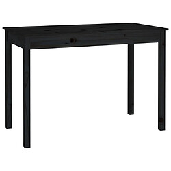 vidaXL Table à manger Noir 110x55x75 cm Bois massif de pin