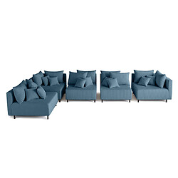 Acheter Lisa Design Edinburg - canapé modulable d'angle réversible 5 places - en velours côtelé