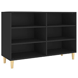 vidaXL Buffet noir 103,5x35x70 cm bois d'ingénierie