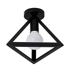 Stoex Plafonnier Industrielle Retro en Métal Cage triangle Fer Noir Suspension luminaire pour Salon Chambre Café Bar Restaurent Salle à Manger 