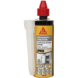 Sika Anchorfix 01 Evolution, Scellement chimique rapide pour Fixation d'objets lourds, Ton Pierre, 165ml 