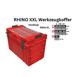 Acheter Toolbrothers RHINO XXL Mallette à outils ULTRA Handling+ Hauteur XL Custom Organisateur modulaire 585 x 385 x 420 mm 52 l