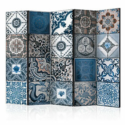 Paris Prix Paravent 5 Volets Blue Arabesque 172x225cm 