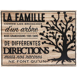 Sil Plaque décorative en bois Arbre de vie 30 x 40 cm.