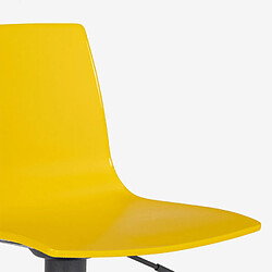 Tabouret bar de cuisine design noir mat réglable en hauteur Grand Soleil Imola Matt, Couleur: Jaune pas cher