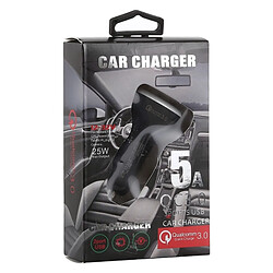 Acheter Wewoo Chargeur voiture QC3.0 2.4A trois ports USB de rapide et intelligent (Noir)