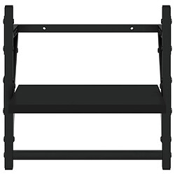 Acheter vidaXL Étagères murales avec barres 2 pcs noir 30x25x30 cm