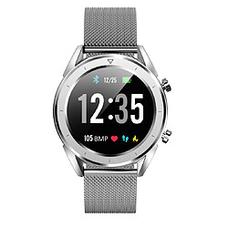 Wewoo Montre connectée Bracelet en acier étanche DT28 1.54inch IP68 Smartwatch Bluetooth 4.2Rappel des appels entrants / pression artérielle / Paiement Argent