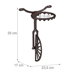 Helloshop26 Support pot de fleurs modèle vélo mural marron 13_0002557 