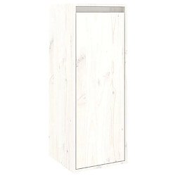 Maison Chic Armoire murale,Meuble de Rangement,Armoire Suspendue Blanc 30x30x80 cm Bois de pin massif -MN19917