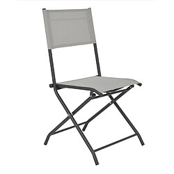Chaise pliable de jardin - BOCARNEA - 1 pc en acier et textilène - Chaise d'extérieur Pliable