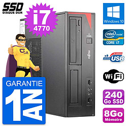 PC Fujitsu Esprimo E520 E85+ DT Intel i7-4770 RAM 8Go SSD 240Go Windows 10 Wifi · Occasion 