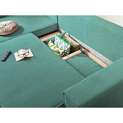 Acheter Bestmobilier Dellia - canapé d'angle réversible convertible - avec coffre - en velours côtelé - 4 places