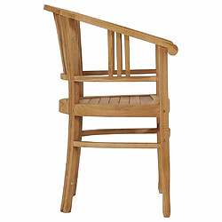 Acheter Maison Chic Lot de 2 Chaises de jardin,Fauteuil d'extérieur Bois de teck solide -MN45615