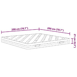 vidaXL Matelas à ressorts bonnell moyen 200x200 cm pas cher