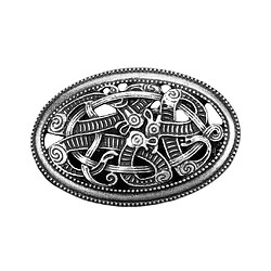 Acheter Symbole De Bouclier Viking Médiéval Nordique Broche Ovale Châle Châle Broche 7