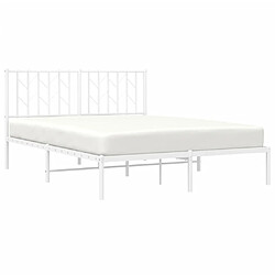 Avis Maison Chic Cadre/structure de lit métal et tête de lit pour adulte - Lit Moderne Chambre blanc 135x190 cm -MN58749