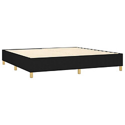 Acheter vidaXL Sommier à lattes de lit matelas et LED Noir 200x200 cm Tissu