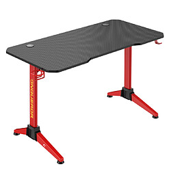 Bureau gamer NanoRS noir et rouge 100kg max, 750mm de haut, rétro-éclairage LED RVB, RS701