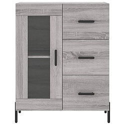 Maison Chic Buffet,Meuble de Rangement,commode pour salon,Cuisine sonoma gris 69,5x34x90 cm bois d'ingénierie -MN40113 pas cher